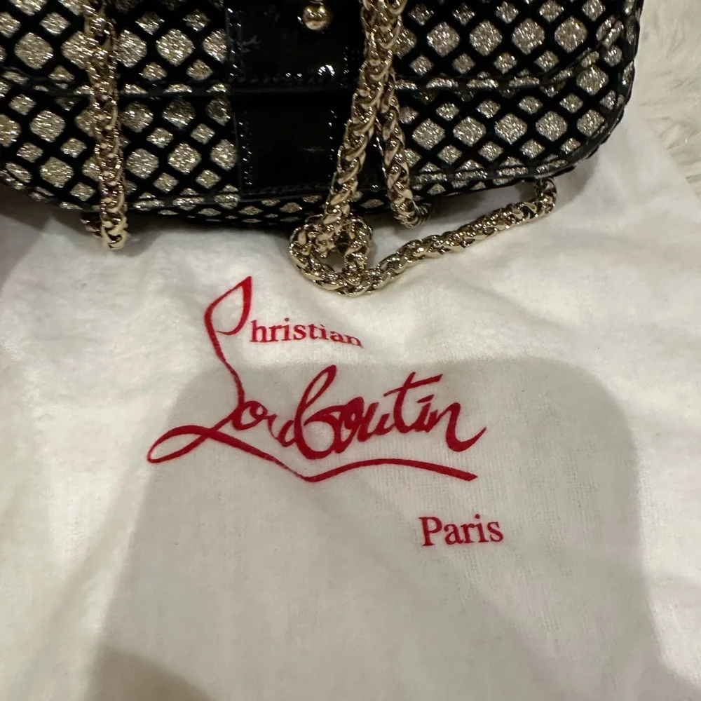 Christian Louboutin Black and Gold “sweetie” Crossbody Bag - Picture 12 of 12